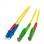 Skaidulinis optinis kabelis EFB Elektronik O0937.30 E-2000 (LSH) LC OS2 30 m Geltonas