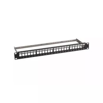 Pataisų skydas 1U EFB Elektronik B37200100TS.24 — 10GBase-T, 10 gigabitų eternetas, RJ-45, juodas, 482,6 mm plotis