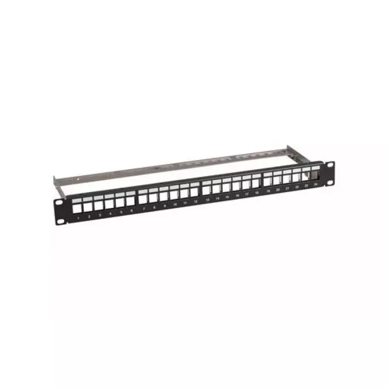Pataisų skydas 1U EFB Elektronik B37200100TS.24 — 10GBase-T, 10 gigabitų eternetas, RJ-45, juodas, 482,6 mm plotis