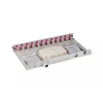 EFB Elektronik B71203L12OM4 šviesolaidinis adapteris SC multimodinis, pilkos/violetinės spalvos, 483×244×44,5 mm, 1 vnt.