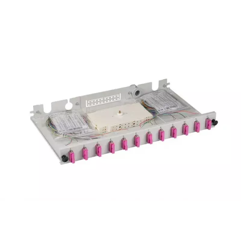 EFB Elektronik B71203L12OM4 šviesolaidinis adapteris SC multimodinis, pilkos/violetinės spalvos, 483×244×44,5 mm, 1 vnt.