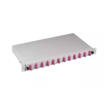 EFB Elektronik B71203L12OM4 šviesolaidinis adapteris SC multimodinis, pilkos/violetinės spalvos, 483×244×44,5 mm, 1 vnt.