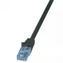 Tinklo kabelis LogiLink CP3023U RJ-45 Cat6a 0,5 m Juodas