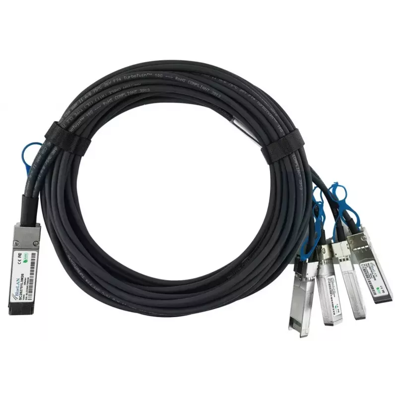 tinklo kabelis BlueOptics YFNDD-BL QSFP28 4xSFP28 InfiniBand 2m Oranžinė