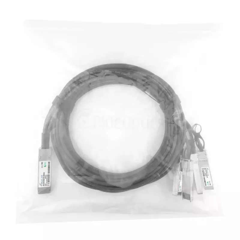Tinklo kabelis BlueOptics ET7402-25DAC-2M-BL QSFP28 4xSFP28 InfiniBand 2m juodas