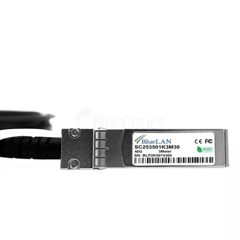 Tinklo kabelis BlueOptics ET7402-25DAC-2M-BL QSFP28 4xSFP28 InfiniBand 2m juodas