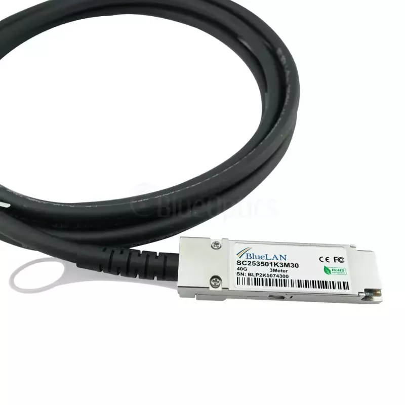 Tinklo kabelis BlueOptics ET7402-25DAC-2M-BL QSFP28 4xSFP28 InfiniBand 2m juodas