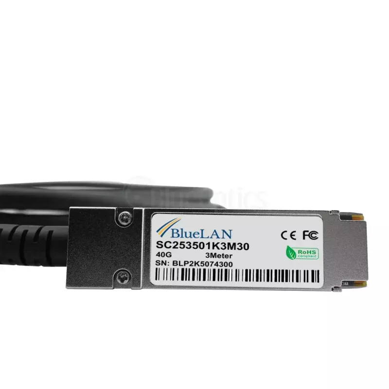 Tinklo kabelis BlueOptics ET7402-25DAC-2M-BL QSFP28 4xSFP28 InfiniBand 2m juodas