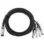 Tinklo kabelis BlueOptics ET7402-25DAC-2M-BL QSFP28 4xSFP28 InfiniBand 2m juodas