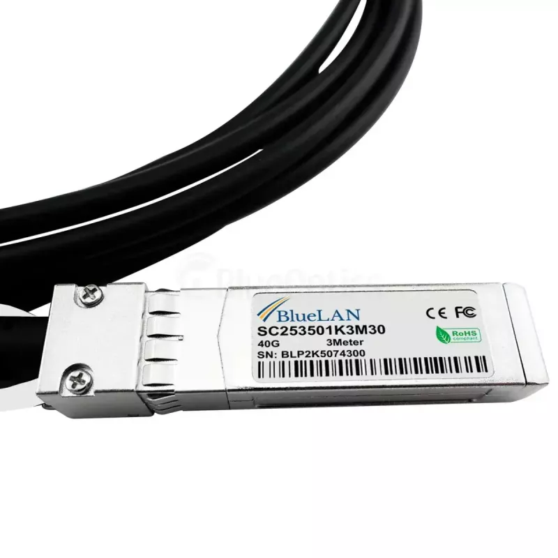 Tinklo kabelis BlueOptics DAC-Q28-4S28-25G-2M-BL QSFP28 4xSFP28 InfiniBand 2m Juodas
