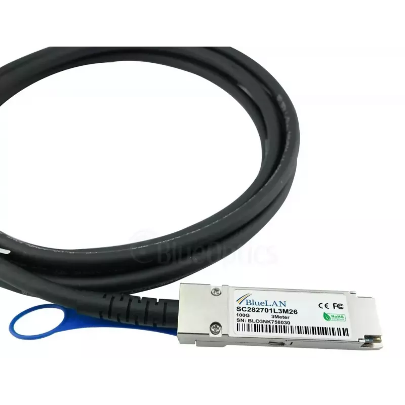 BlueOptics XQ+BC0003-XS+-BL InfiniBand / šviesolaidinis kabelis 3 m QSFP28 4xSFP28 kištukas/kištukas