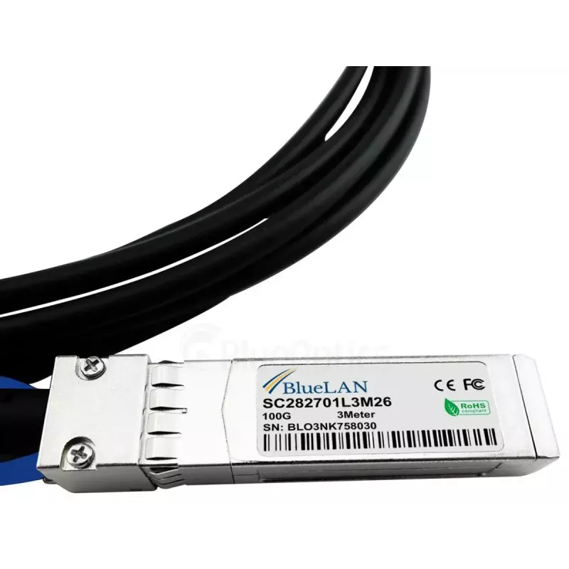 BlueOptics XQ+BC0003-XS+-BL InfiniBand / šviesolaidinis kabelis 3 m QSFP28 4xSFP28 kištukas/kištukas