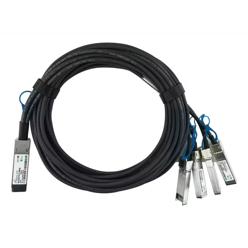 DAC kabelis BlueOptics GXFBL5I-BL 2 m QSFP28 į 4x SFP28