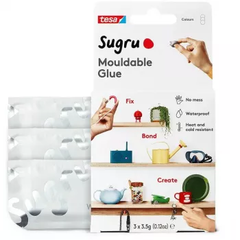 Lipni glaisto masė Tesa Sugru All-Purpose, 3 vnt., balta