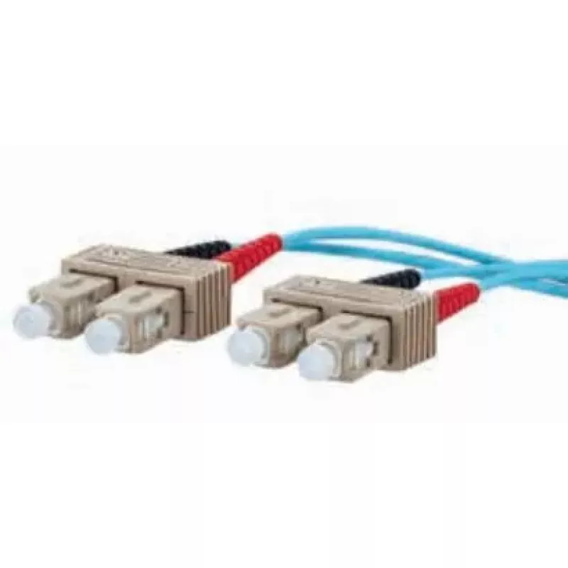 Skaidulinis optinis kabelis METZ CONNECT 151J1EOEO10E 2x SC OM3 1 m Aqua
