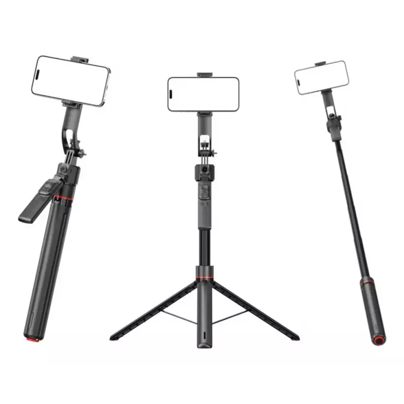 Trikojis 4smarts 541772 išmaniajam telefonui ir skaitmeniniam fotoaparatui, 3 kojų, maks. aukštis 176 cm, svoris 560 g, juodas