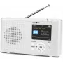 Reflexion TRA23DAB DAB+ stalinis radijas baltas su Bluetooth ir 20 nustatymų