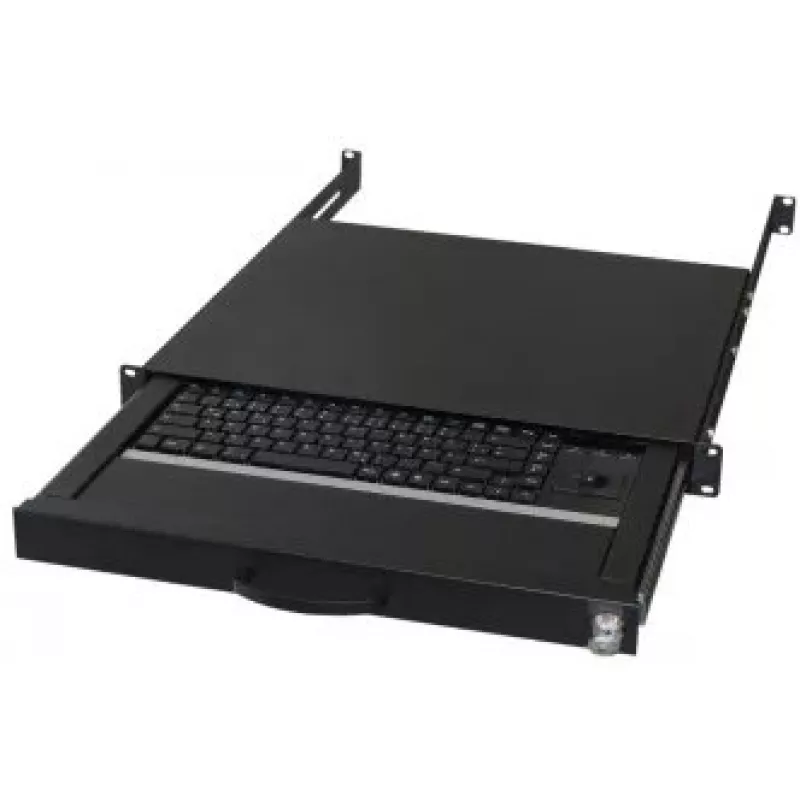 Klaviatūra AIXCASE AIX-19K1UKDETB-B USB PS/2 QWERTZ vokiška juoda