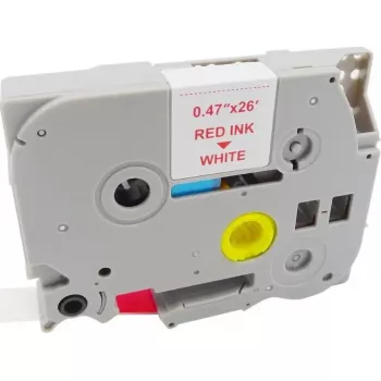 MediaRange plastikinė kasetė juostelė Brother TZ-232 12 mm 8 m raudona ant baltos
