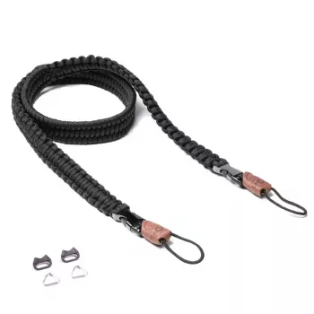 Fotoaparato dirželis JetWorld The Traveler (C-Rope) — nailoninis, juodas, maks. ilgis 100 cm