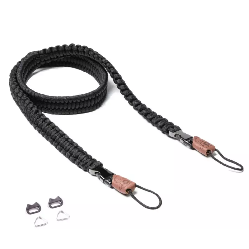 Fotoaparato dirželis JetWorld The Traveler (C-Rope) — nailoninis, juodas, maks. ilgis 100 cm