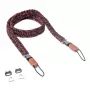 Fotoaparato dirželis Genius C-Rope Traveler skaitmeniniams fotoaparatams, nailoninis, juoda/raudona, maks. ilgis 100 cm