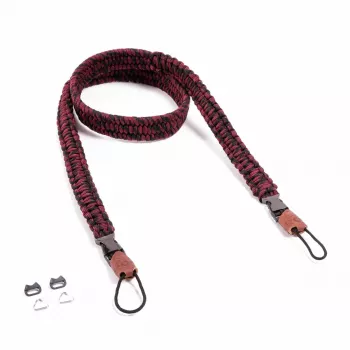 Fotoaparato dirželis Genius C-Rope Traveler skaitmeniniams fotoaparatams, nailoninis, juodos/raudonos spalvos, maks. ilgis 125 cm
