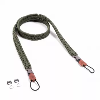 Fotoaparato dirželis BCB C-Rope Traveler — nailoninis alyvinis, skirtas skaitmeniniams fotoaparatams, maks. ilgis 125 cm