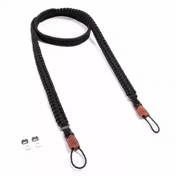 Fotoaparato dirželis AutoTune C-Rope Traveler — nailoninis juodas, skaitmeniniams fotoaparatams, maks. ilgis 140 cm
