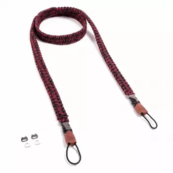 Fotoaparato dirželis Genius C-Rope Traveler, skirtas skaitmeniniams fotoaparatams, nailoninis, 140 cm, juodas/raudonas