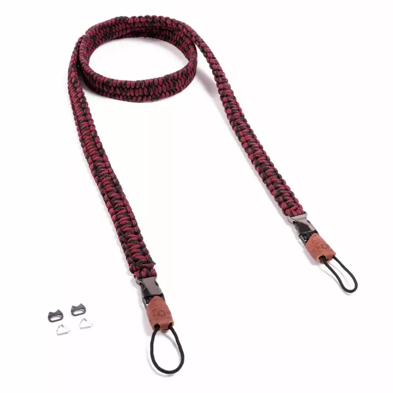 Fotoaparato dirželis Genius C-Rope Traveler, skirtas skaitmeniniams fotoaparatams, nailoninis, 140 cm, juodas/raudonas