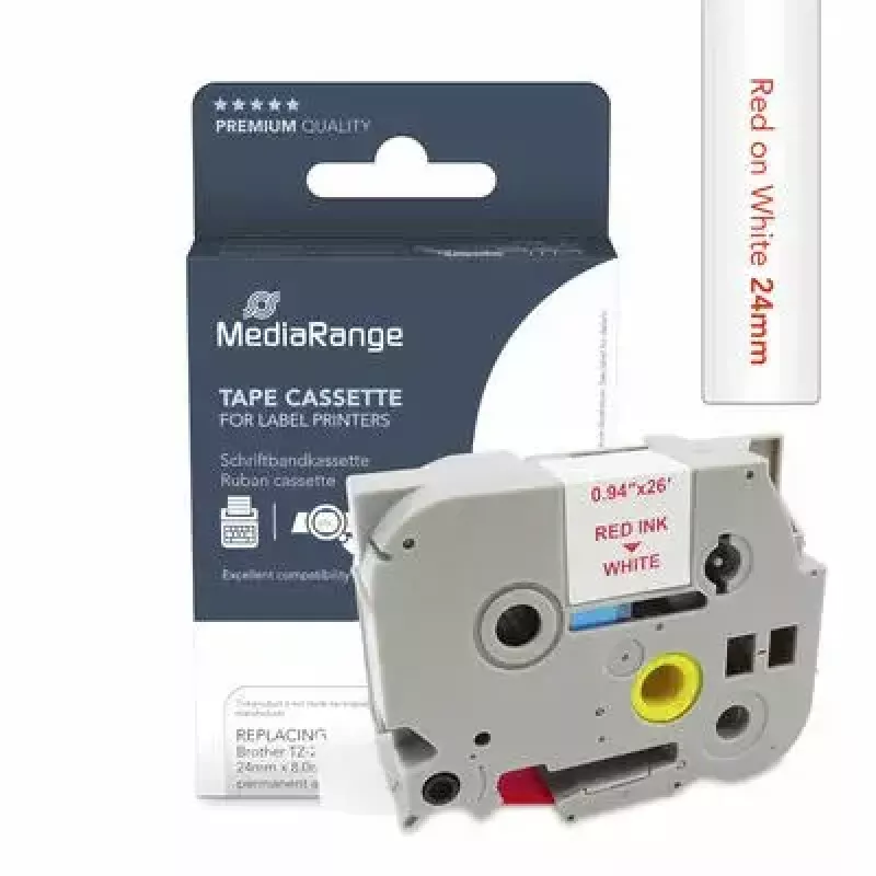 Spausdintuvo juostelė MediaRange MRBTZ252 Raudona 2,4 cm 8 m