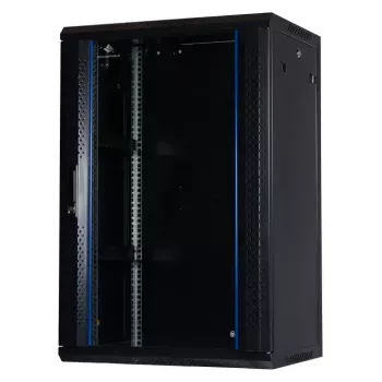 Ant sienos montuojama stovo spinta Rockstable RS19-6418 18U 19 colių grūdintas stiklas