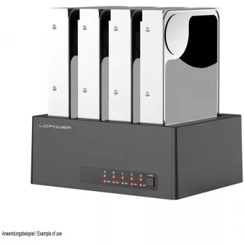 HDD prijungimo stotelė LC-Power LC-DOCK-U3-4B-V2 su USB 3.0 ir kelių lizdų palaikymu