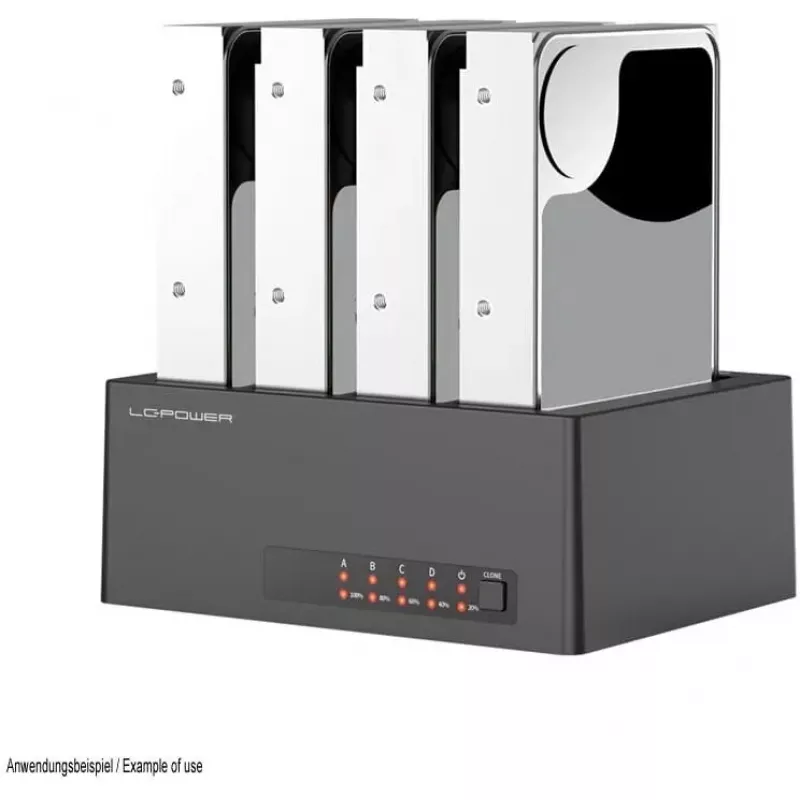 HDD prijungimo stotelė LC-Power LC-DOCK-U3-4B-V2 su USB 3.0 ir kelių lizdų palaikymu