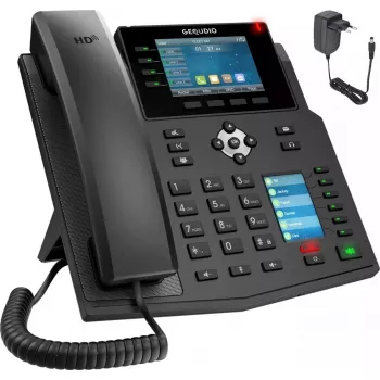 IP telefonas GEQUDIO GX5+ su išoriniu maitinimo šaltiniu WA9550