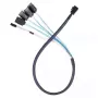 SILVERSTONE SAS į 4×SATA kabelis CPS05-RE 0,6 m SFF-8643 į 4×7 kontaktų SATA