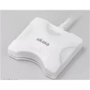 Kortelių skaitytuvas Akasa AK-CR-03WHV2 USB 3.0 baltas, kelių lizdų išorinis skaitytuvas SD / microSD / CF / atminties kortelėms