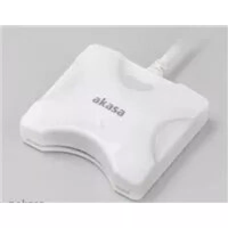 Kortelių skaitytuvas Akasa AK-CR-03WHV2 USB 3.0 baltas, kelių lizdų išorinis skaitytuvas SD / microSD / CF / atminties kortelėms