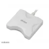 Kortelių skaitytuvas Akasa AK-CR-03WHV2 USB 3.0 baltas, kelių lizdų išorinis skaitytuvas SD / microSD / CF / atminties kortelėms