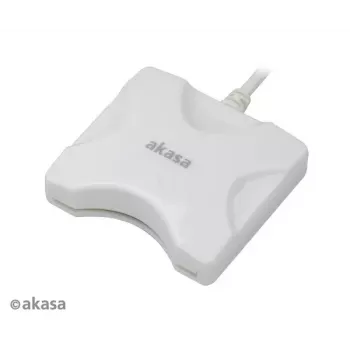 Kortelių skaitytuvas Akasa AK-CR-03WHV2 USB 3.0 baltas, kelių lizdų išorinis skaitytuvas SD / microSD / CF / atminties kortelėms
