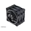 Ašinių korpuso ventiliatorių rinkinys Akasa SOHO AR LED 12 cm RGB, 3 vnt.