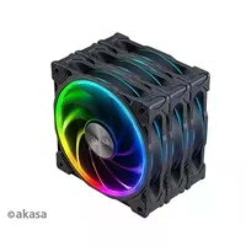 Ašinių korpuso ventiliatorių rinkinys Akasa SOHO AR LED 12 cm RGB, 3 vnt.
