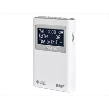 Nešiojamas radijas Sangean DPR-39 DAB+ FM LCD Baltas