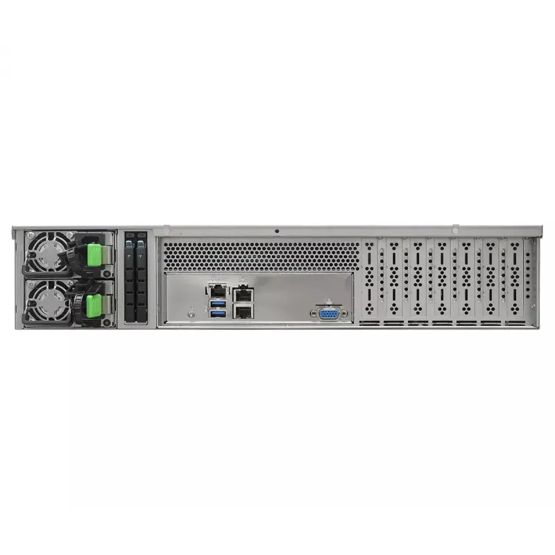 Serverio bazinis blokas ASRock 2U12L2S-SIENA (2U) — AMD SoC, lizdas SP6, 12×3,5 col. + 2×2,5 col. nišos, 800 W PSU, DDR5 iki 96 GB