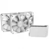 APNX 120 mm korpuso ventiliatoriai 3 vnt. rinkinys — APNX FP1-120 balti, trys 120 mm aušinimo ventiliatoriai