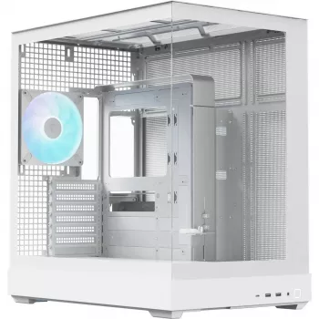 Tower PC korpusas APNX V2-F-WT-v1, baltas, su trimis grūdinto stiklo panelėmis