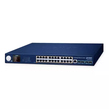 Valdomas komutatorius PLANET Layer 3 24 prievadų 10/100/1000T PoE