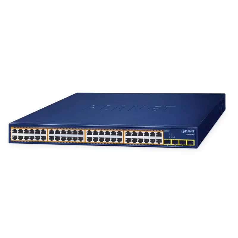 Nekonfigūruojamas komutatorius PLANET GSW-5240HP 48 prievadų Gigabit Ethernet PoE