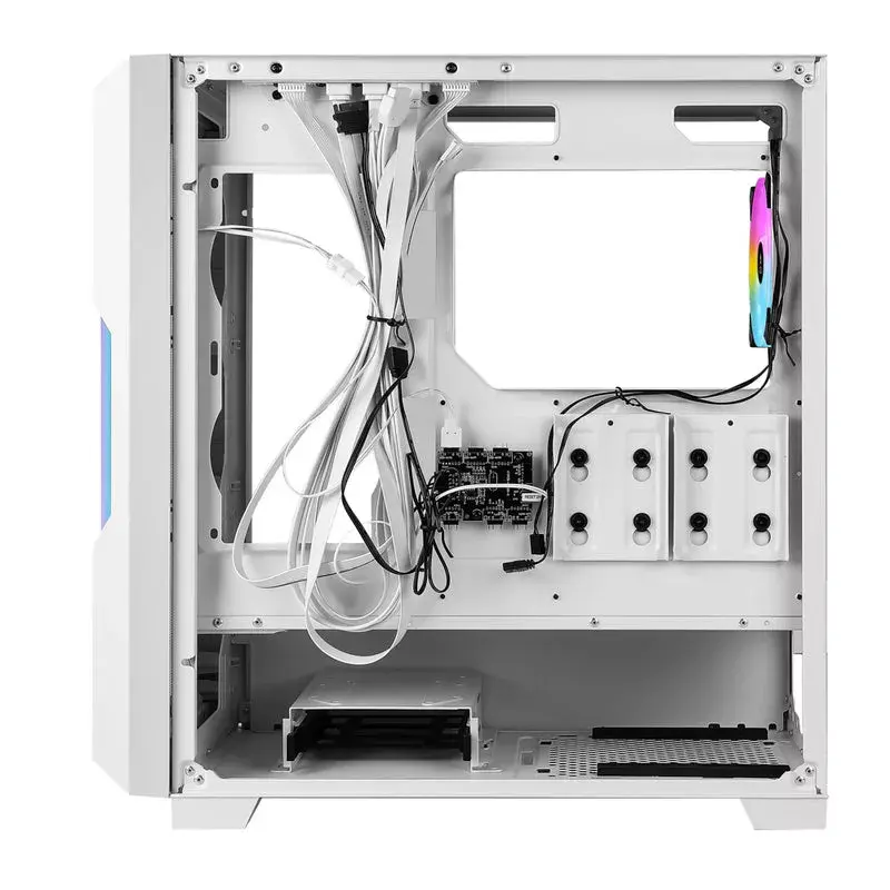 PC korpusas Azza Guardian Glass Midi Tower baltas